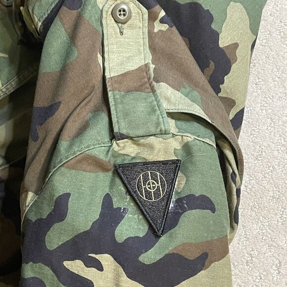 Mens Camo Jacket Medium Tactical Field Coat Army Military Gorpcore Utility - Picture 5 of 10